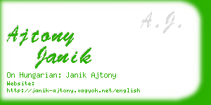 ajtony janik business card